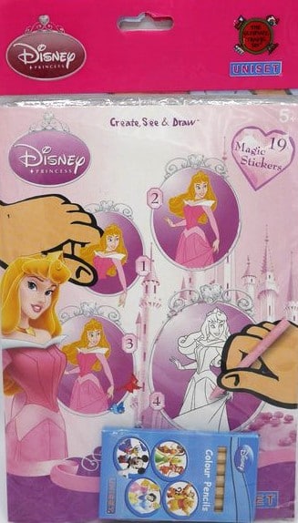 Van der Doelen Disney Princess autocollants pour fenêtre avec panorama à colorier