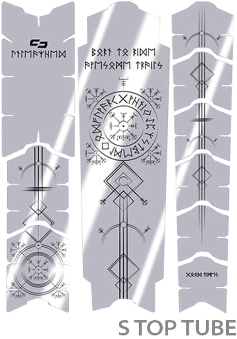 Film protecteur de cadre anti-rayures Unleazhed - runes of shred noir brillant