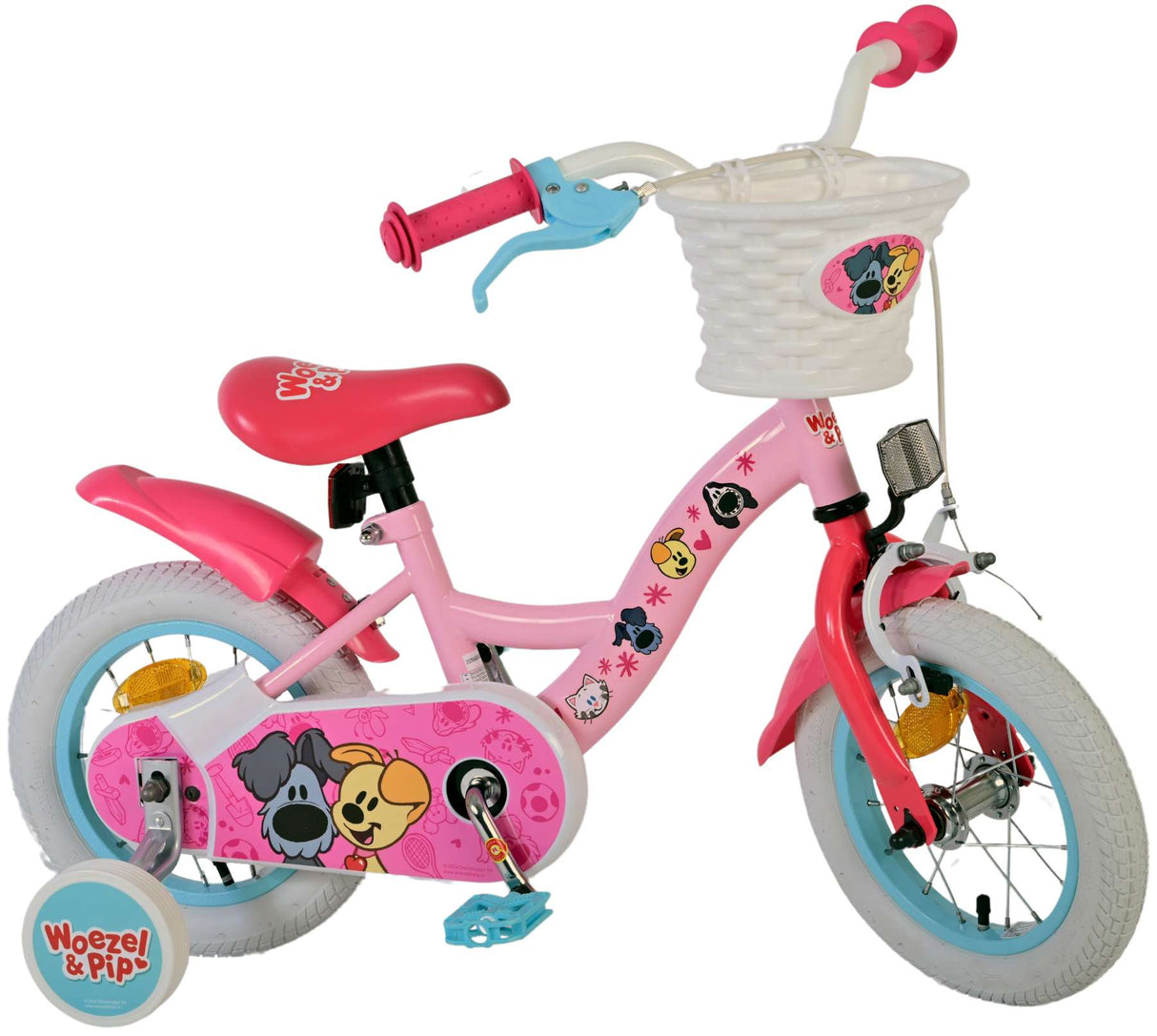 Vélo pour enfants Volare woezel pip - filles - 12 pouces - rose