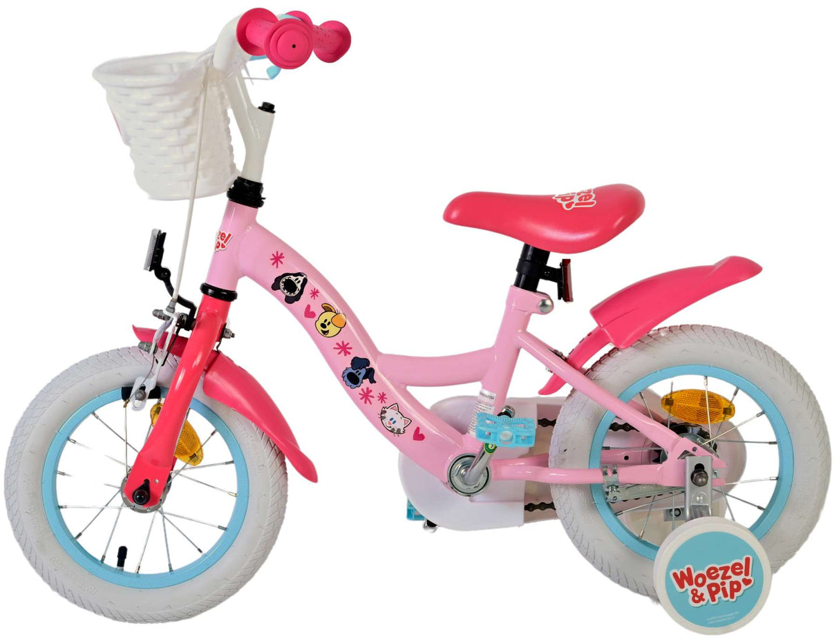 Vélo pour enfants Volare woezel pip - filles - 12 pouces - rose
