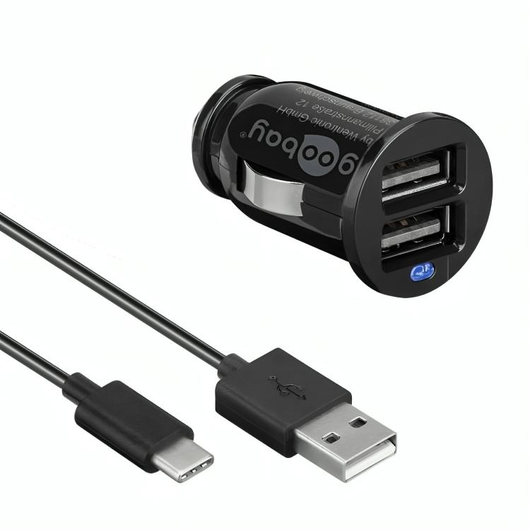 Chargeur de voiture USB-A + câble USB-A vers C