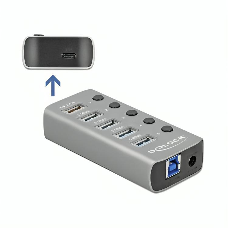 Hub USB C vers A+B - 5 ports