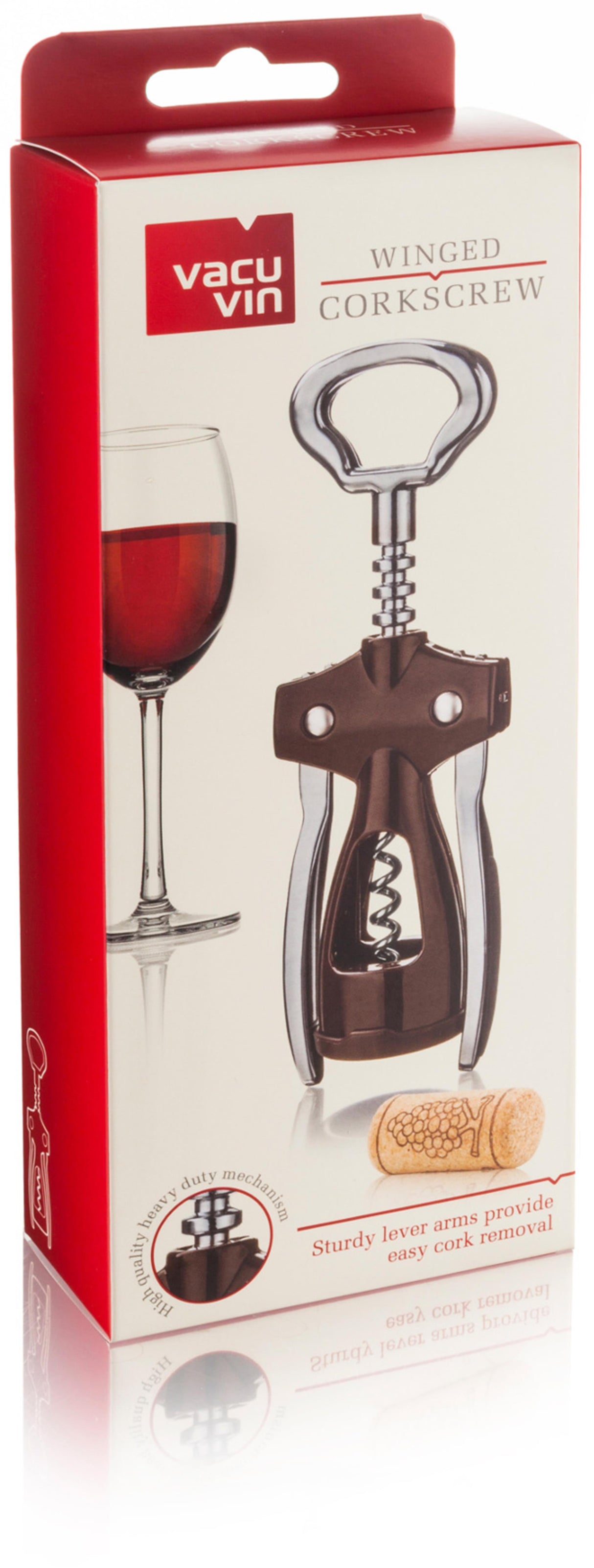 Vacu vin tire-bouchon aile vacuvin argent