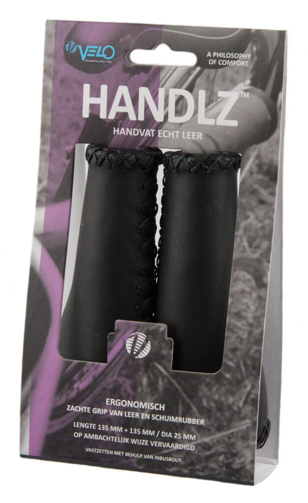 Velo Handle Leather Ergo 135 135 mm noir