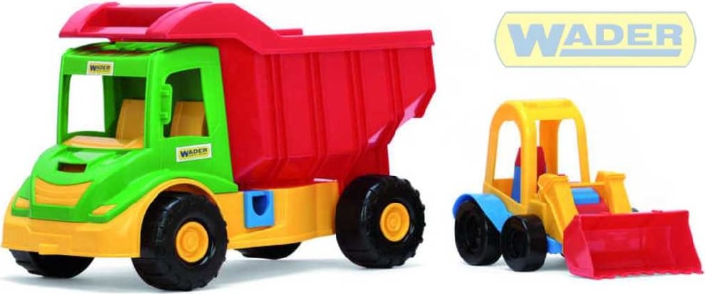 Camion benne Wader 38 cm + pelle 24 cm - jouets bac à sable - jouets de plage