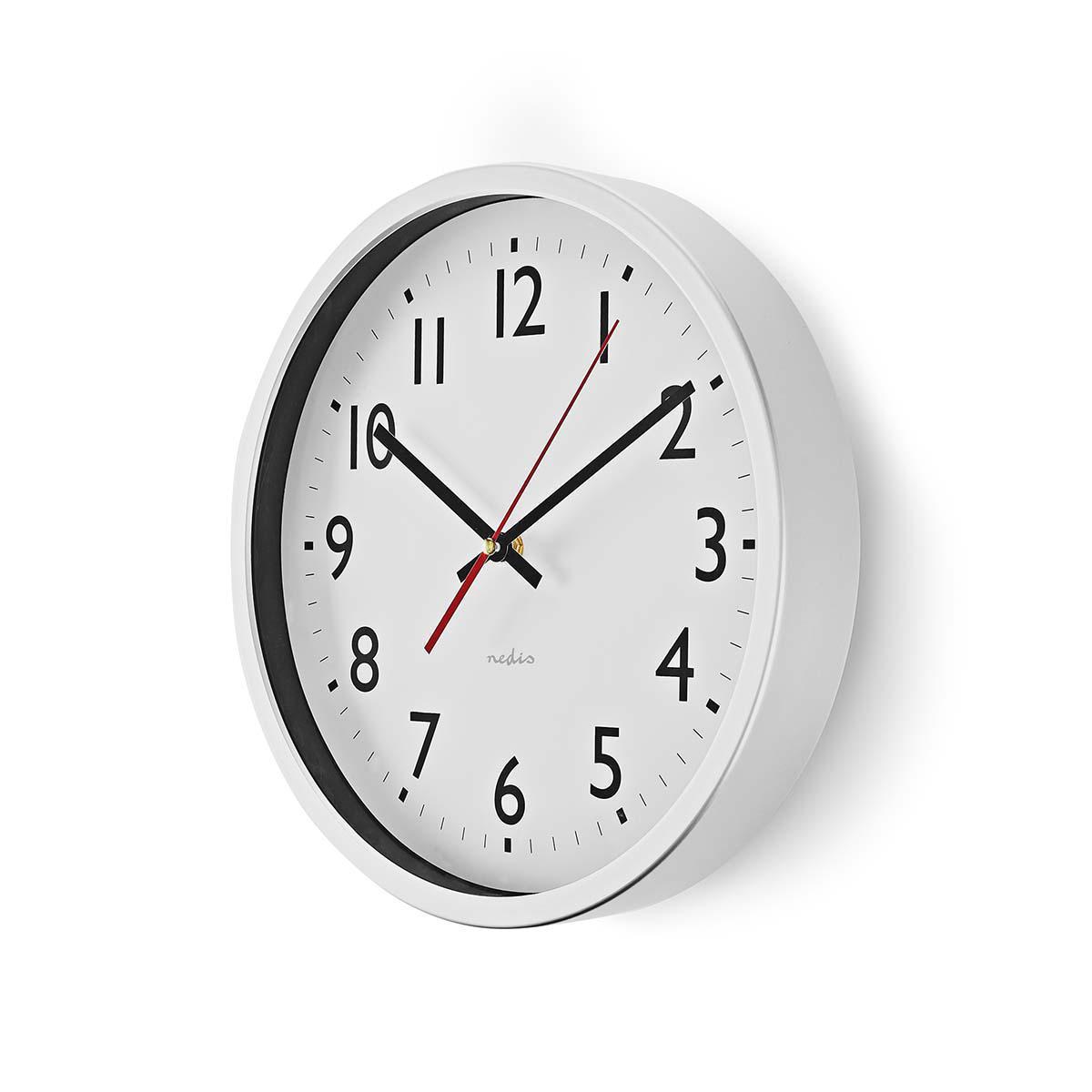 Nedis clwa110wt horloge murale 30 cm blanc