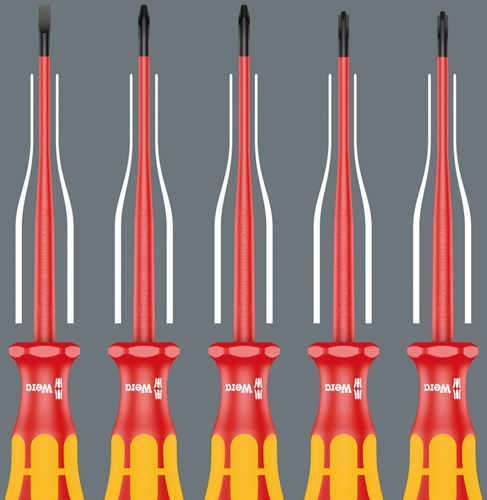 Wera 165 is pz s # 1+ 2 jeu de tournevis kraftform plus série 100. avec diamètre de lame réduit, 2 pièces - 05006470001