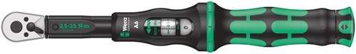 Wera click-torque a 6 clé dynamométrique avec cliquet inverseur, 1 hexagone de 4 pouces, 2,5 - 25 nm - 1 pièce(s) - 05075605001