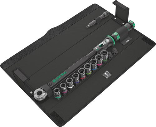 Wera click-torque c 3 set 2, 1 2 clés dynamométriques (noir vert, 11 pièces, avec cliquet réversible)