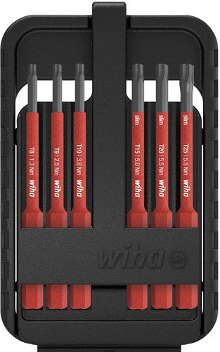 Wiha jeu d'embouts slimbit électrique 43153 (rouge)