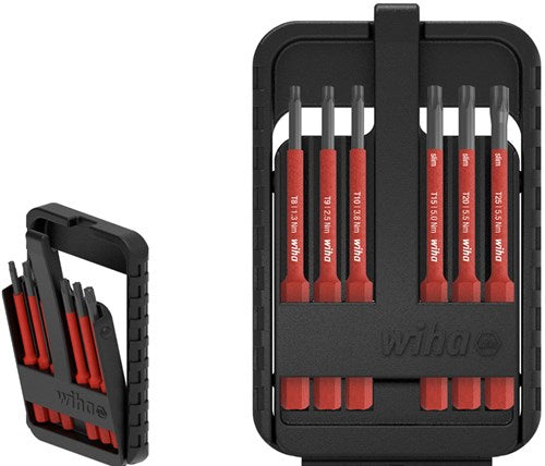 Wiha jeu d'embouts slimbit électrique 43153 (rouge)