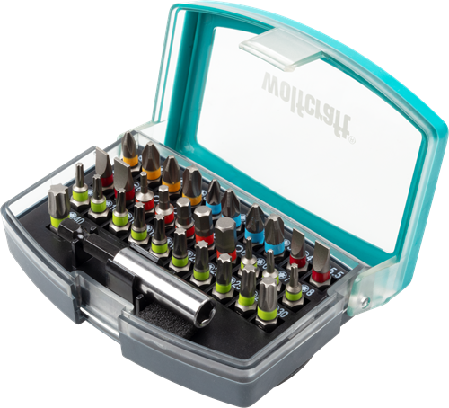 Wolfcraft bit-box | sleuf kruiskop | ph pz | torx® | inbus | 32-delig | 1 set - 2975000