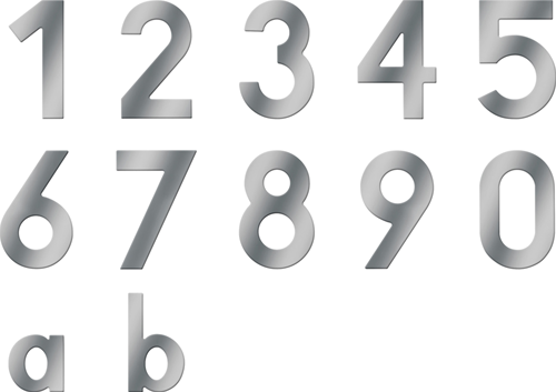 Metafranc numéro de maison 2 a2 120mm - wu0424017
