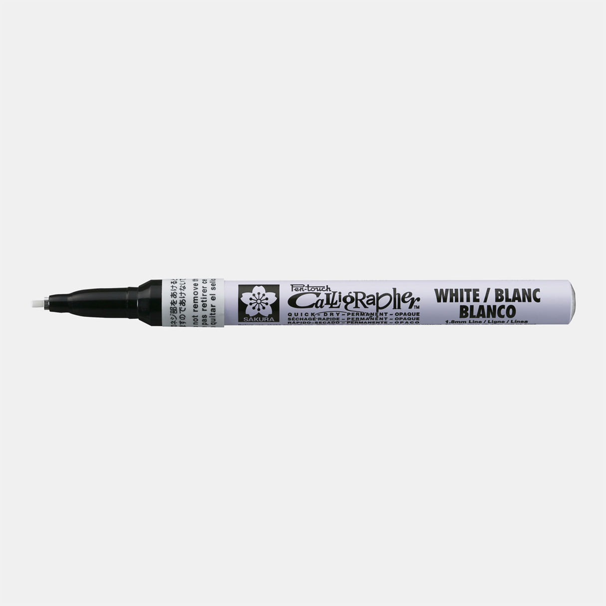 Sakura • stylo de calligraphie pen-touch fin blanc
