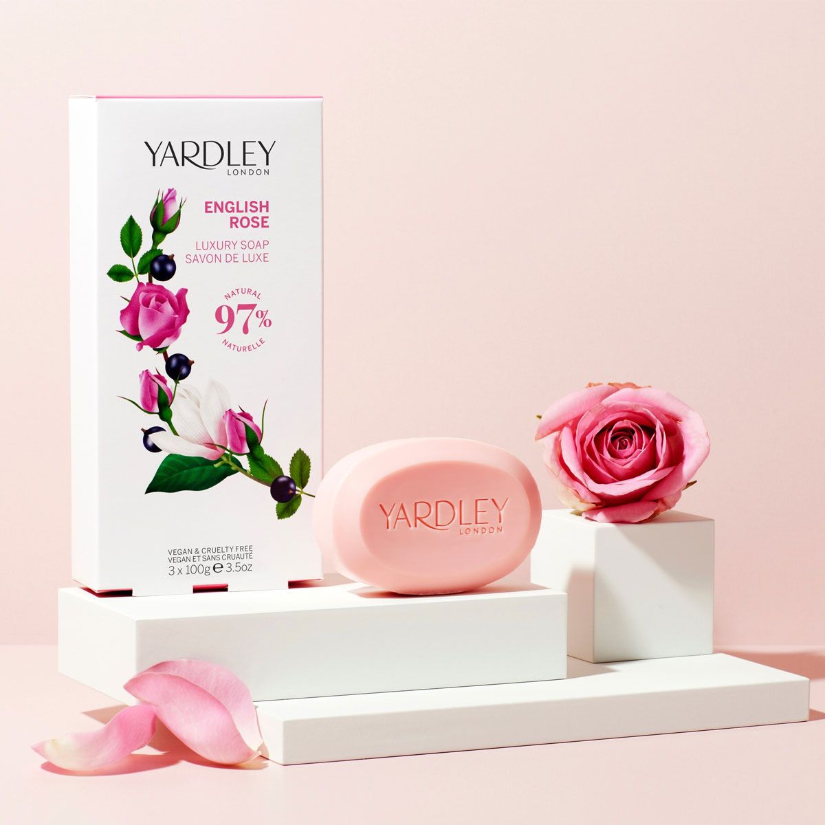 Savon à la rose anglaise Yardley London 3x100gr.
