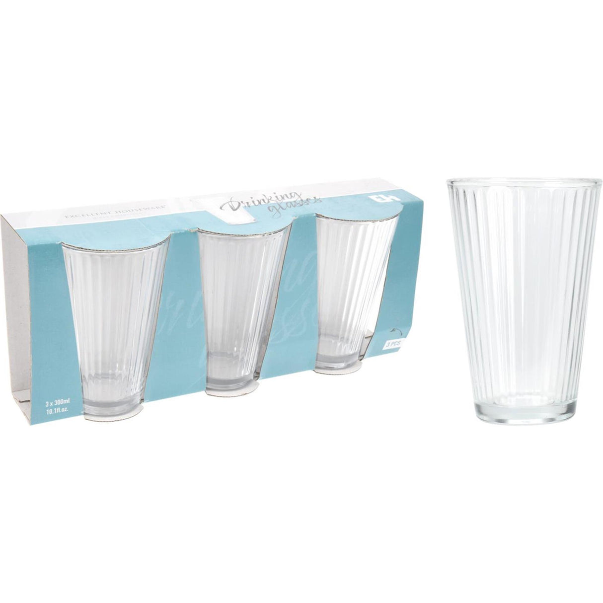 Excellent ensemble de verres à boire pour articles ménagers 3 pièces 300ml