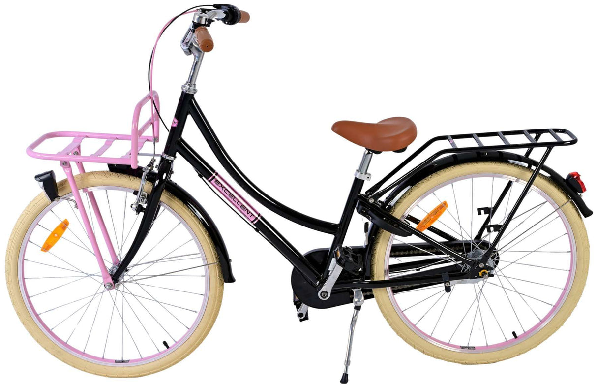 Vélo pour enfants Volare Excellent - Filles - 24 pouces - Noir - 3 vitesses