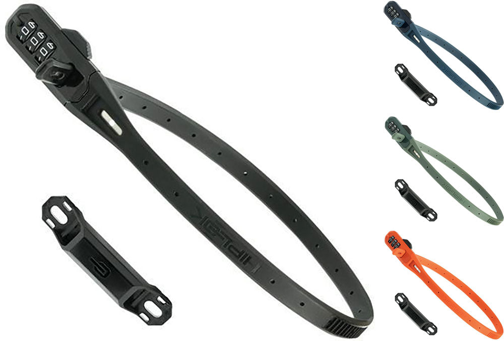 Serrure à attache de câble combo Hiplok z lok avec noyau en acier et serrure à combinaison