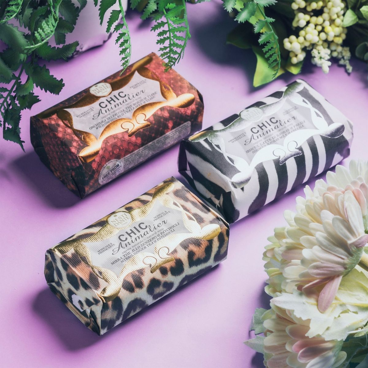 Nesti dante chic animalier myrrhe gingembre thé patchouli savon 250gr.