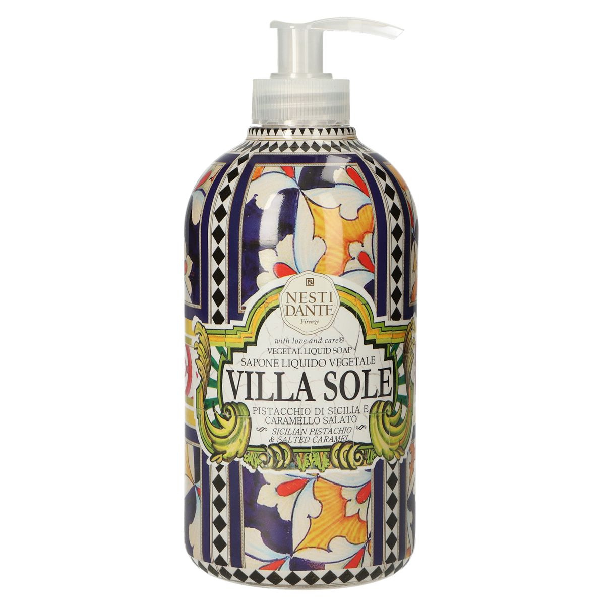 Savon Nesti Dante Villa Sole Pistacchio di Sicilia e caramello salato pompe à savon 500ml