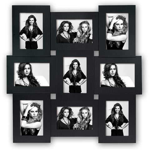 Cadre photo Zep af33b vicenza noir pour 9 photos