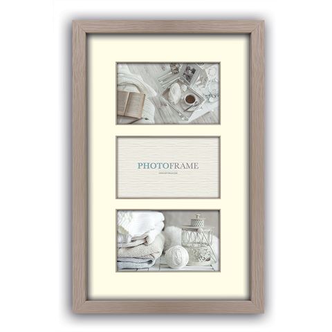 Zep cadre photo v33132 régent 2 taupe 3x 13x18 cm (27x49)