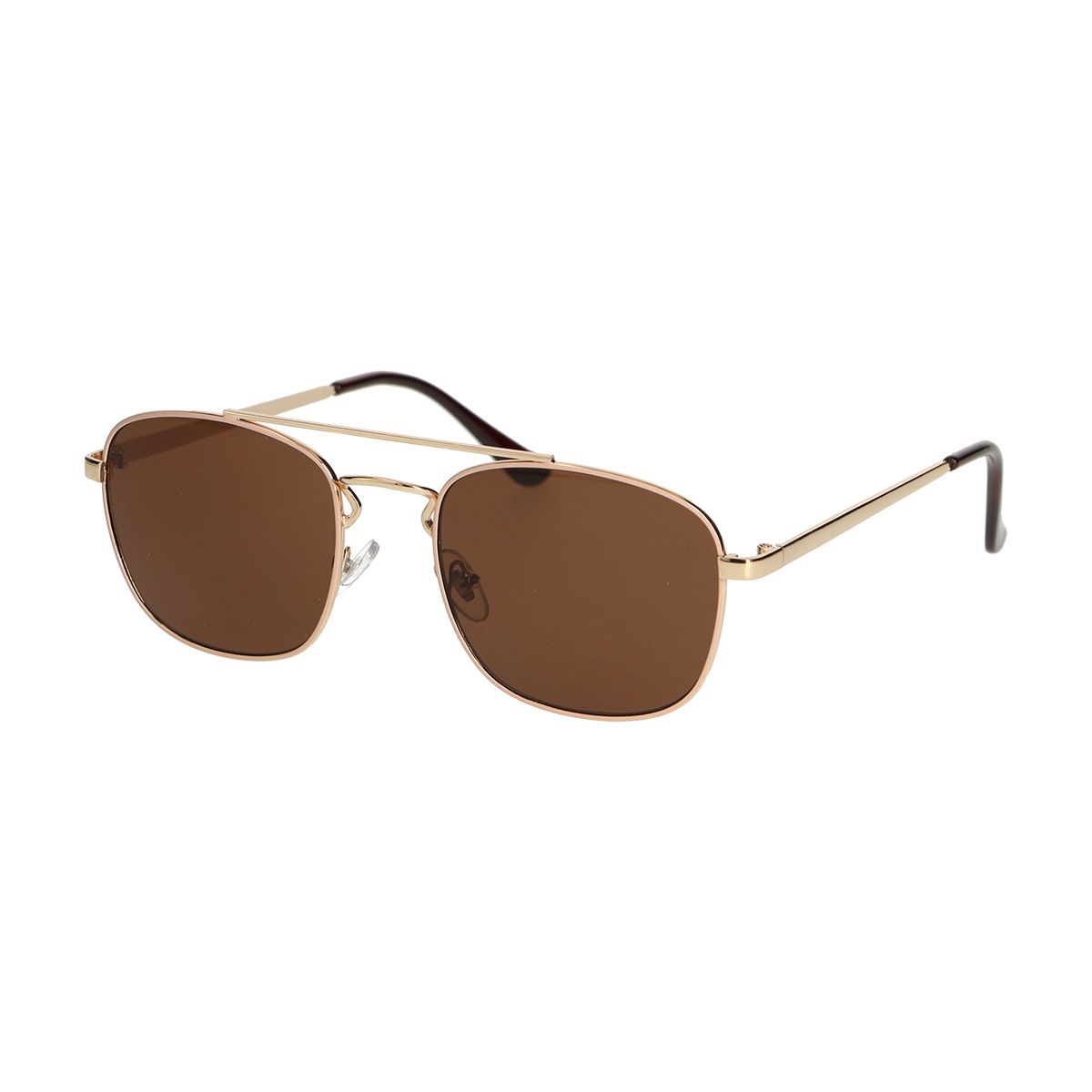 Spectrum lunettes de soleil pilote carré rose métal marron dames