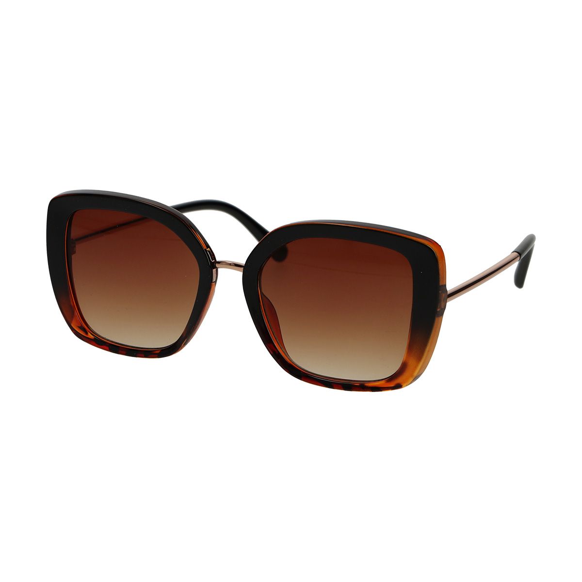 Lunettes de soleil Spectrum papillon dégradé tortue marron dames