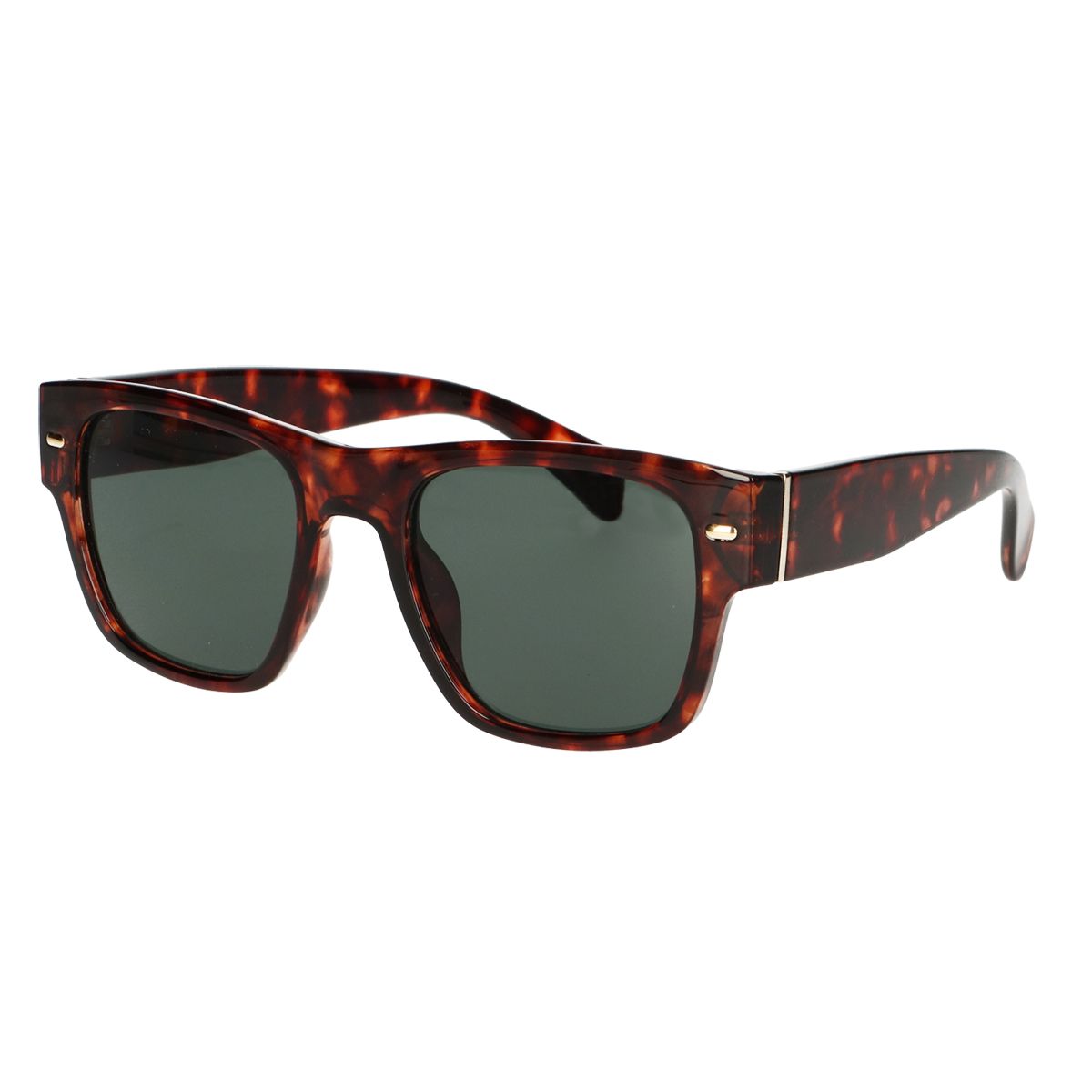 Lunettes de soleil Spectrum marron havana larges dames