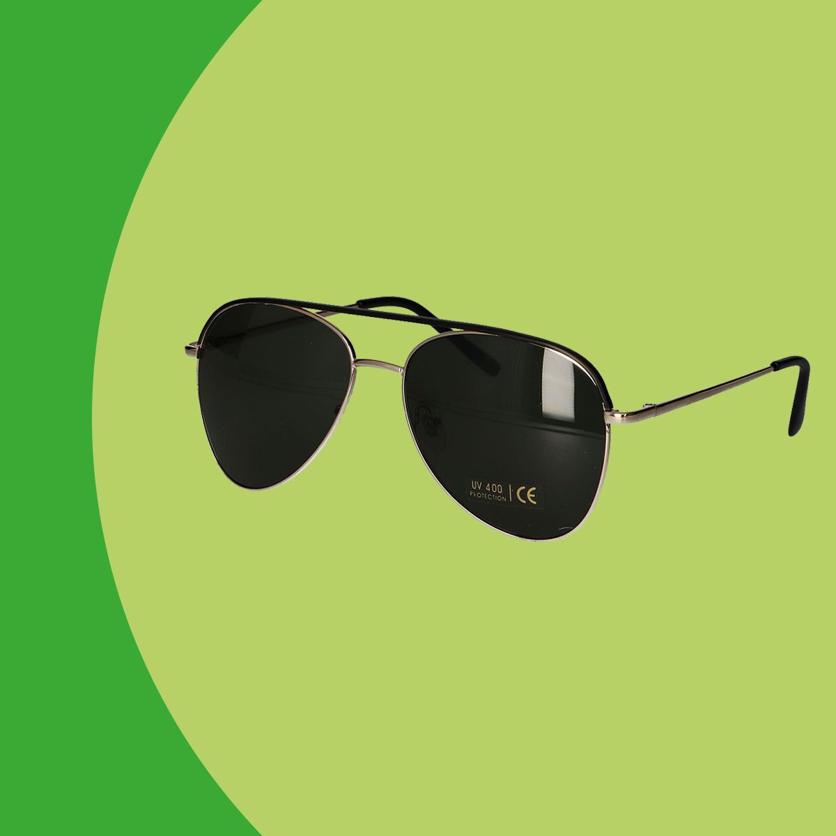 Lunettes de soleil Spectrum Pilot Or Noir Vert Homme