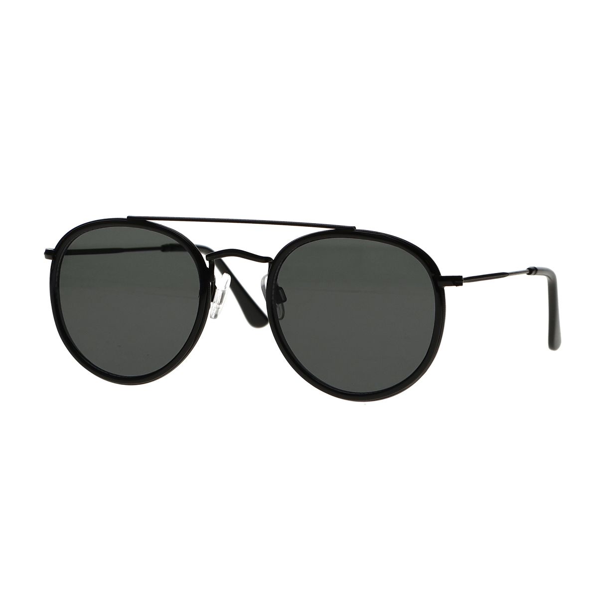 Lunettes de soleil Spectrum double pont vert verre noir homme