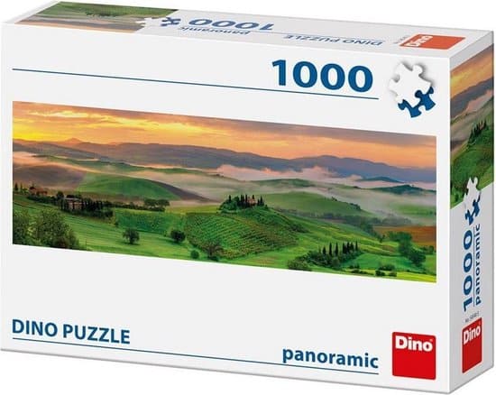 Puzzle Dinotoys - Panorama Lever du Soleil Toscane - 1000 pièces