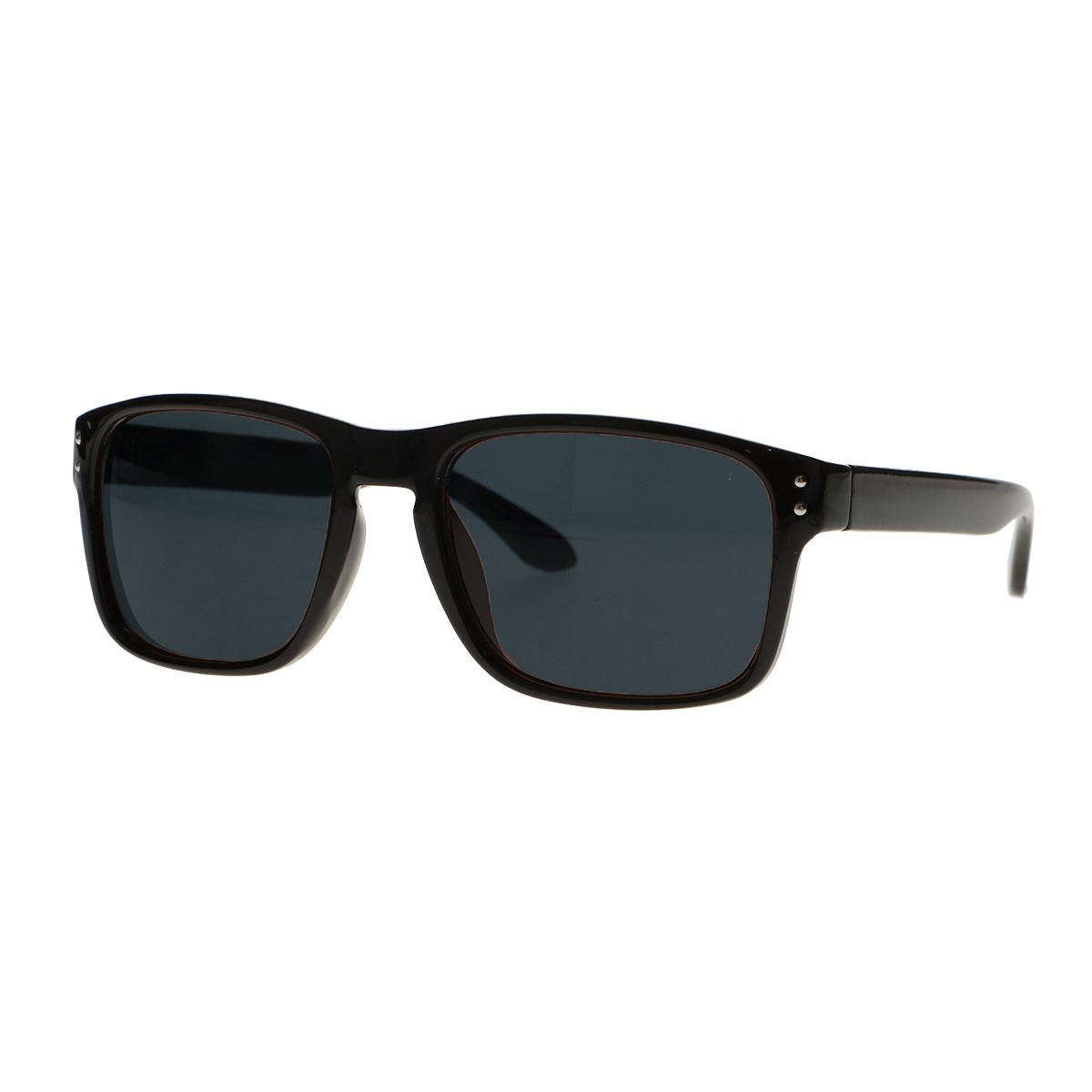 Lunettes de soleil Spectrum noir rectangle verre marron unisexe