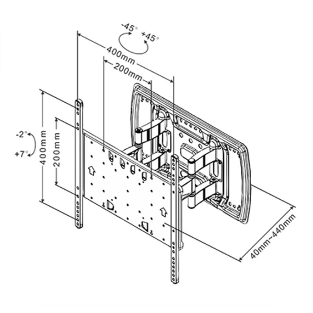 Support TV pivotant