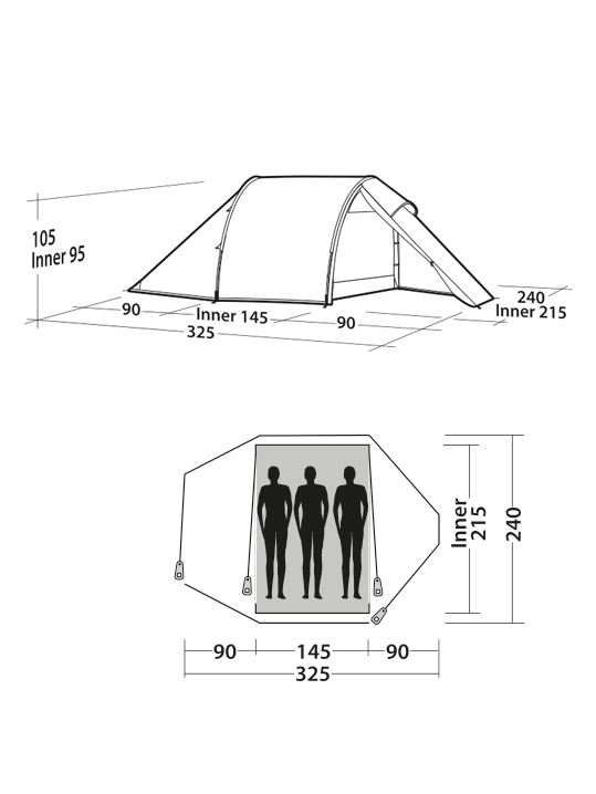 Tent compact Camp Vega 300 facile