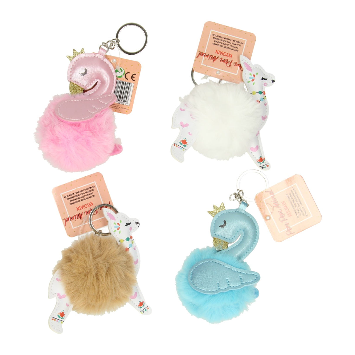 Gagit des animaux de Pompom Ring Pompom de Luxury Holland, ensemble de 12e.