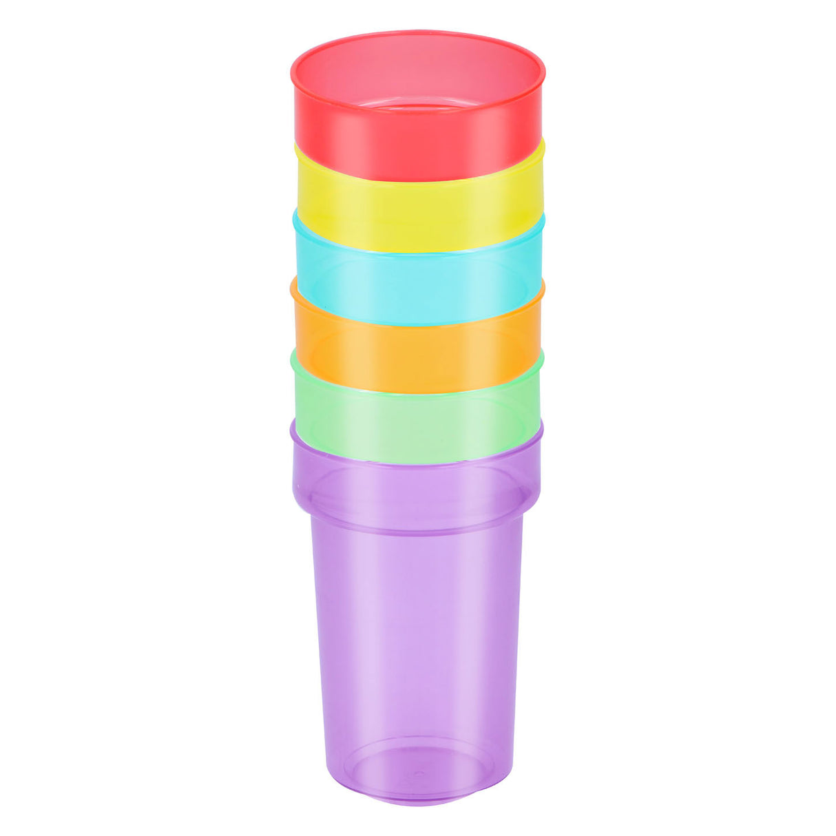 Tasse de boisson en plastique avec paille 387 ml, 6e.