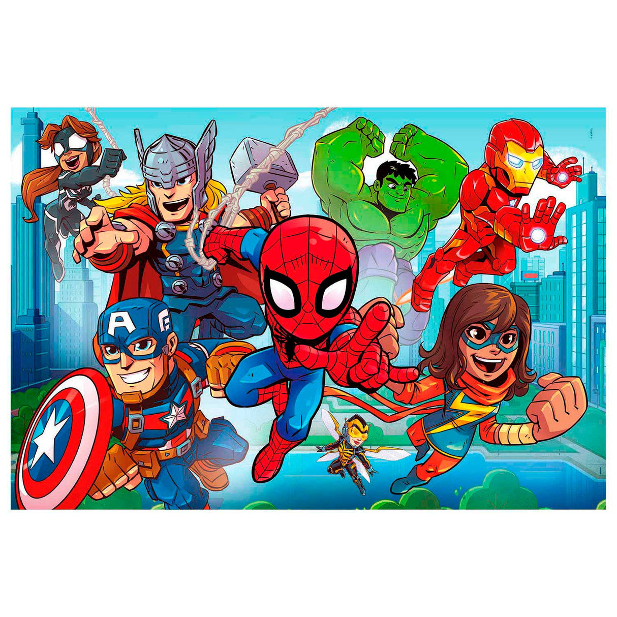 Clementoni Play pour les futurs super-héros de puzzle Maxi, 24e.