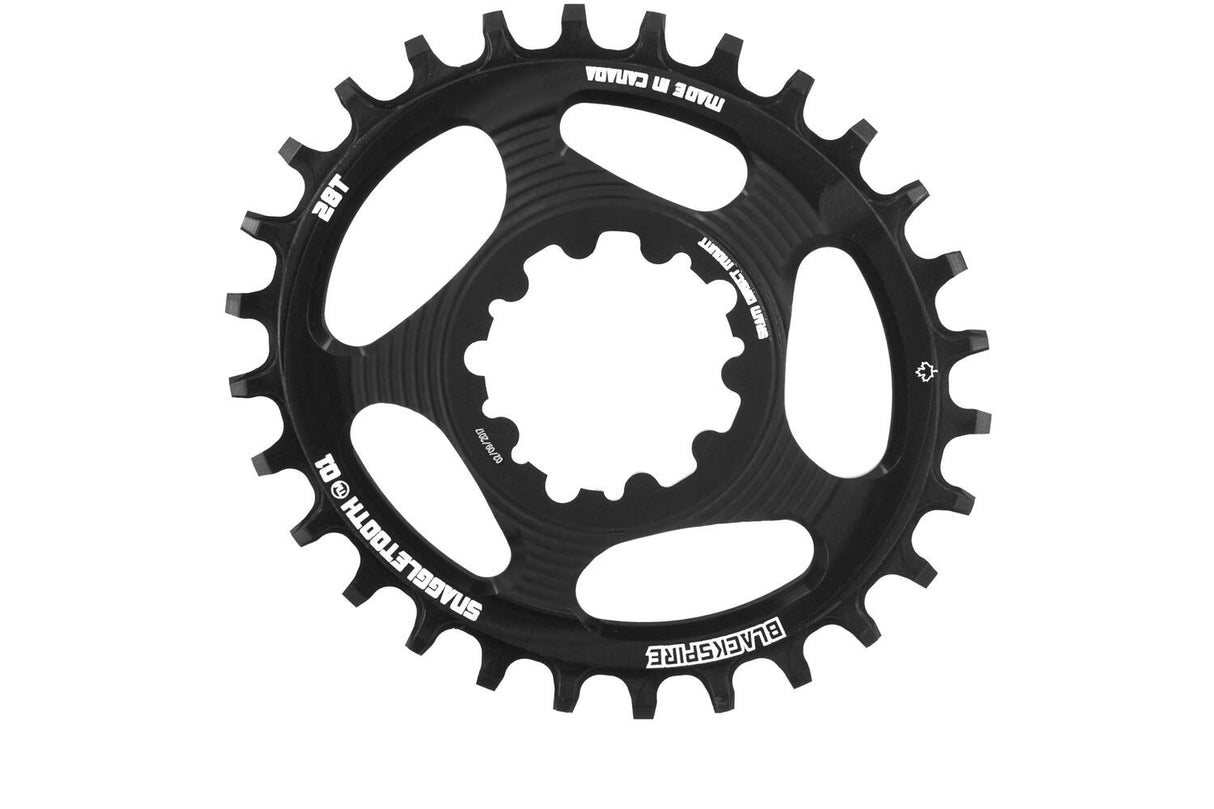 Blackspire Chain Top Coutrage Feuille Snaggletooth OVAL SPLINE SPLINE 28 6 mm Offset