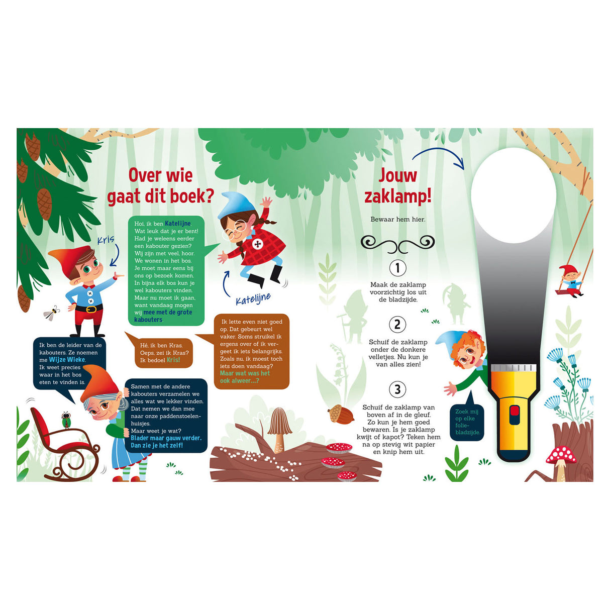 Lantern Publishers Recherchez dans la lampe de poche Kabouterbos + en carton