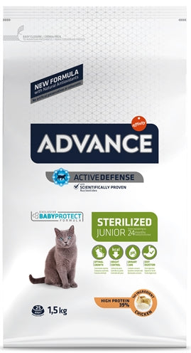 Poulet stérilisé junior de chat avancé
