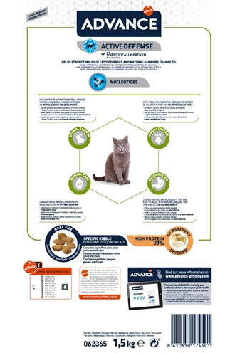 Poulet stérilisé junior de chat avancé