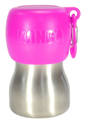 Bouteille de boisson Kong H2O rose en acier inoxydable