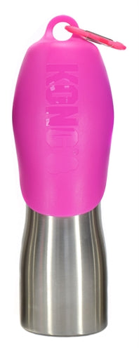 Bouteille de boisson Kong H2O rose en acier inoxydable