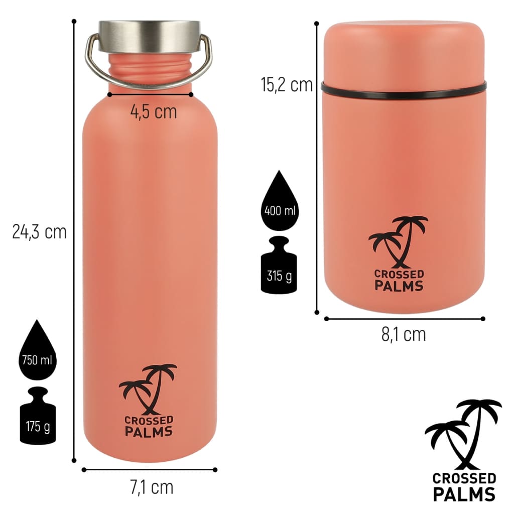 Palmiers croisés Crossed Palms Buaning Bottle and Food Container Ensemble