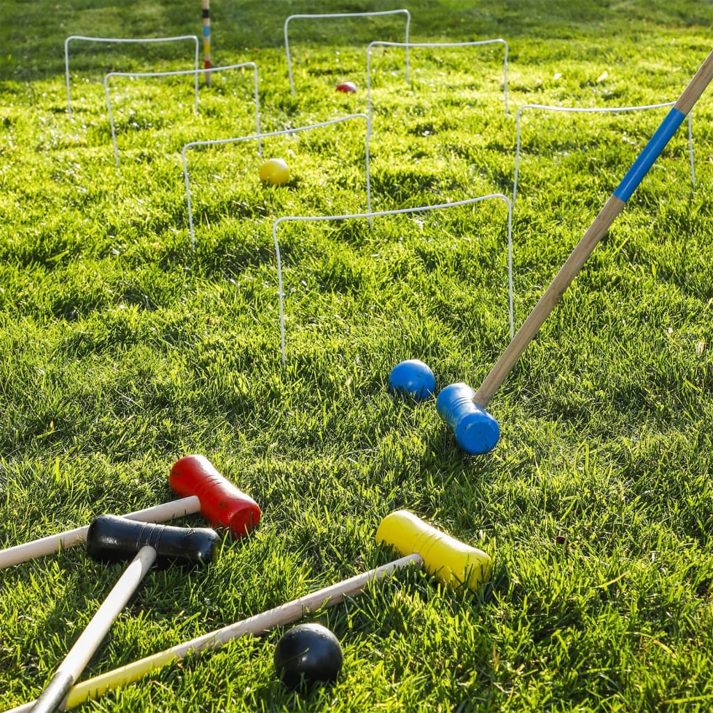 Salut hi 18 pièces de croquet jeu 4 joueurs bois