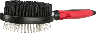 Trixie Brush Double-Side Cover Coiffes Underwol Plastic Black Red