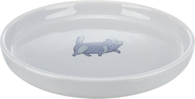 Trixie Food Bowl Bin à eau plate et large imprimé de chat gris