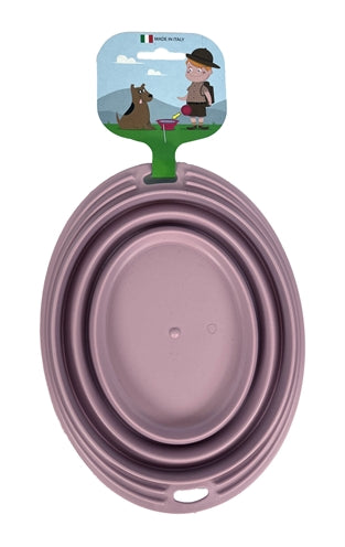 Heureux animal de compagnie fou de animaux de compagnie bol de nourriture en boisson bac pliable blush rose