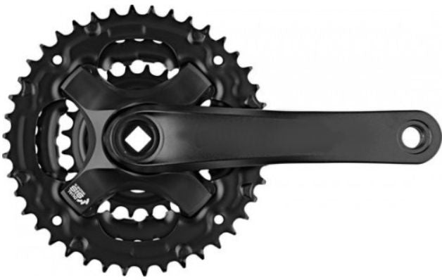 Samox Crankset 170 mm Triple 48 38 28 T Mat noir 4 mm